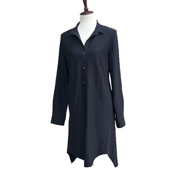 Kobi Halperin Women's Karina Black Button Down Cocktail and Party Dress Size 8 - Picture 6 of 14